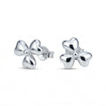 Bow Stone-Set Stud Earrings, front product view