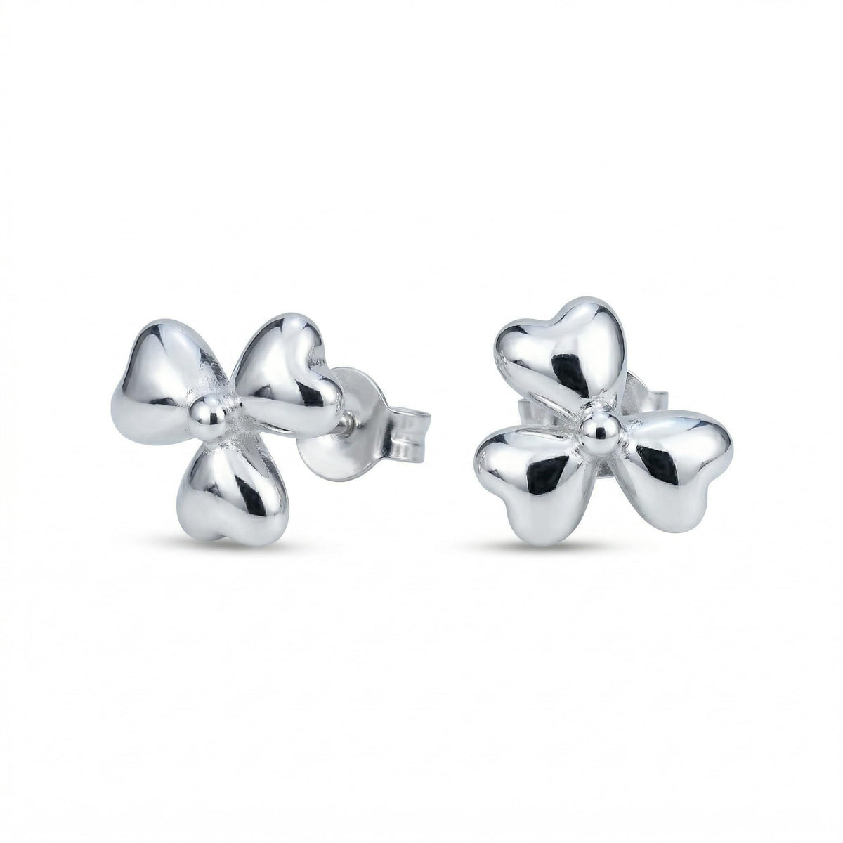 Bow Stone-Set Stud Earrings, front product view