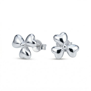 Bow Stone-Set Stud Earrings, front product view
