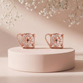 Openwork Mug Charm 925 silver stud earrings for women, office wear, alternate angle