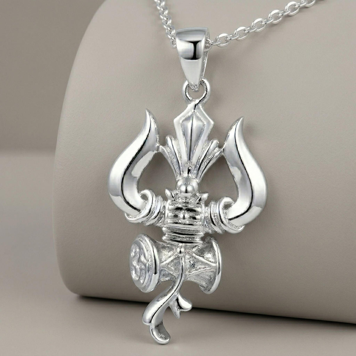 Silvme Trishul Pendant featuring 925 sterling silver 925 purity, 925 silver jewellery, refined silver accessory