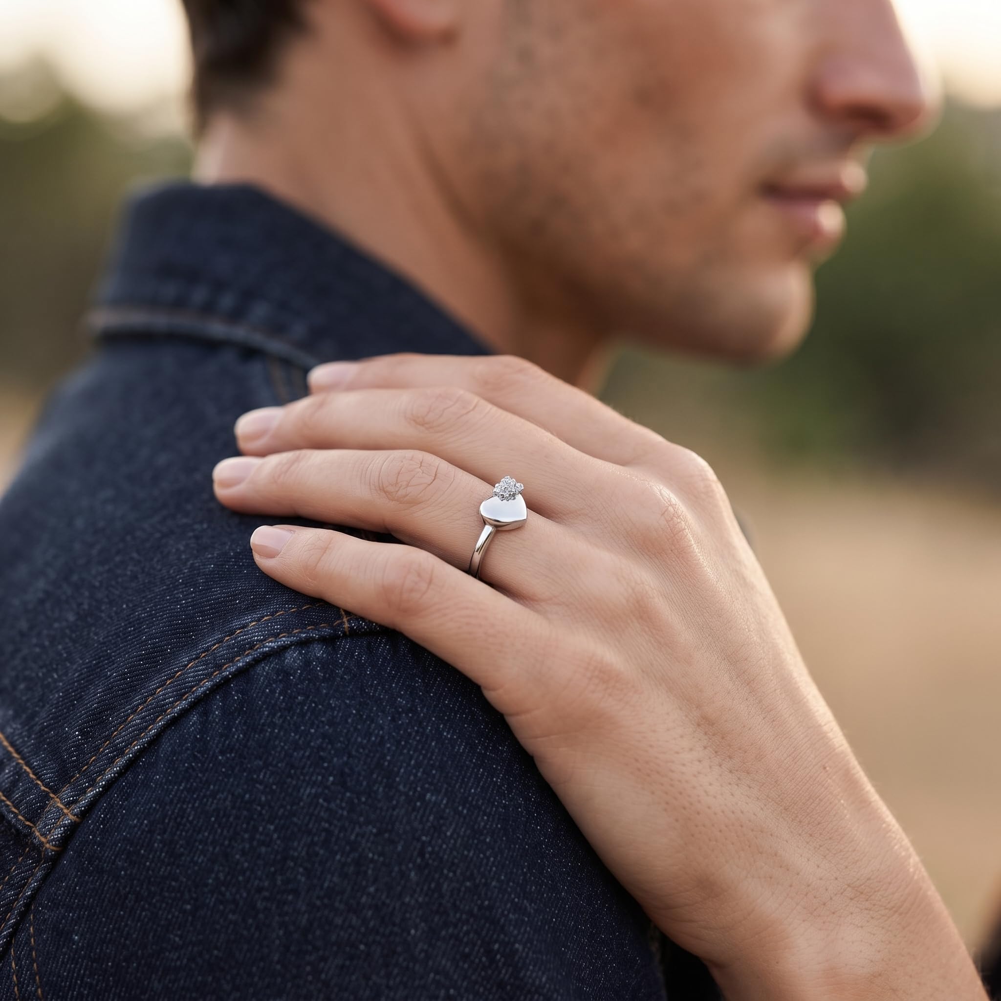 Polished Heart Signet 925 Silver Ring for Women | Silvme