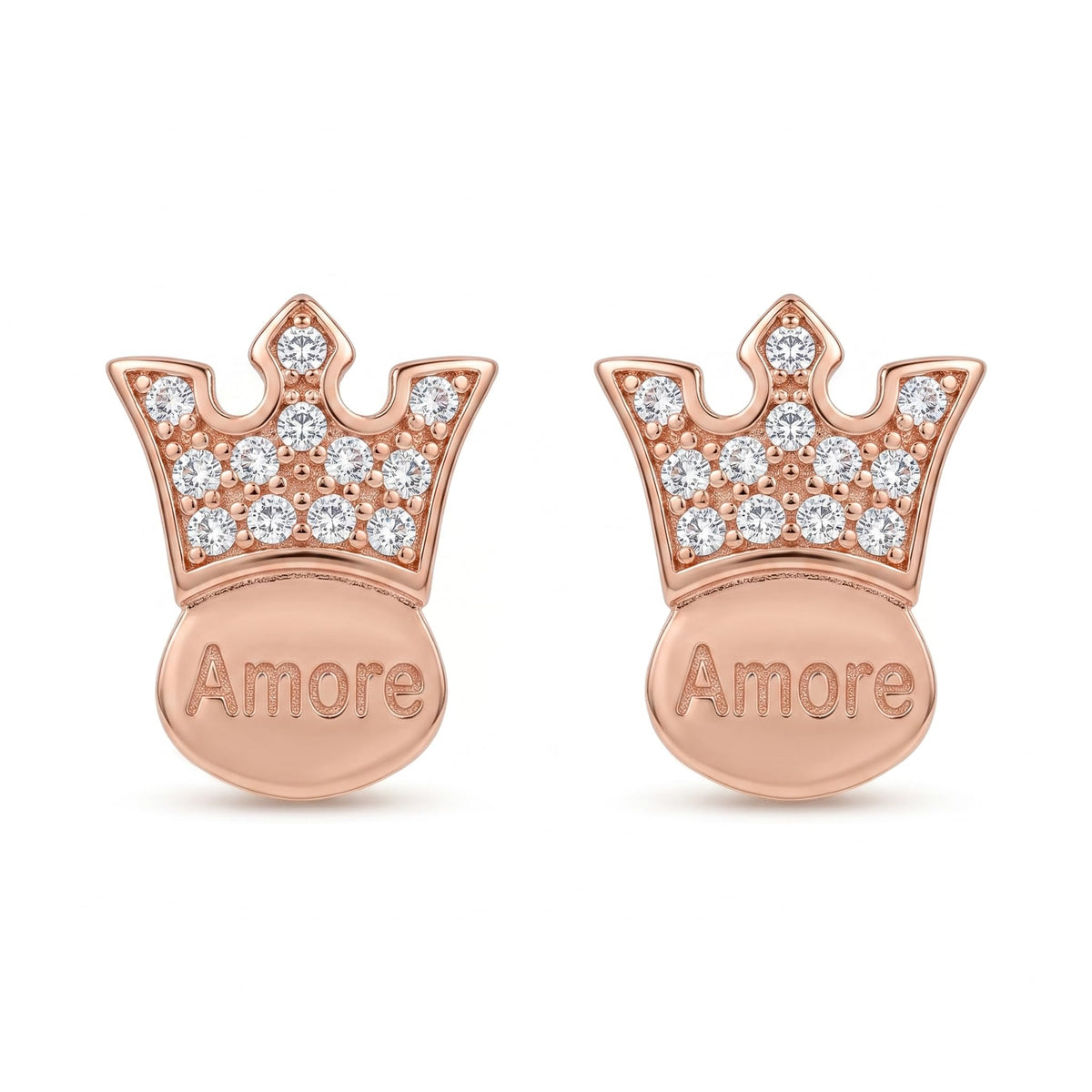 Star Stone-Set Stud Earrings, front product view