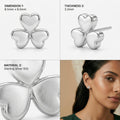 SILVME 925 Sterling Silver Bow Stone-Set Stud Earrings