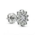 Petal Cluster Micro-PavÃ© Stone-Set Stud Earrings, alternate angle