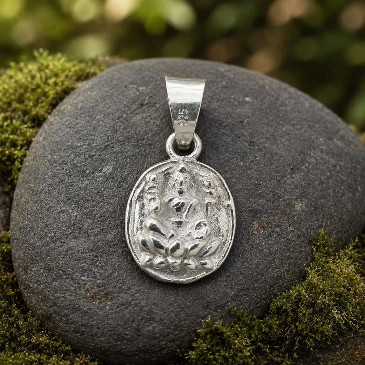 Silvme 925 Silver Vintage Pendant Necklace Indian Traditional