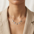 925 silver Multi Disc Pendant Necklace by Silvme, well suited as a Valentine gift for women