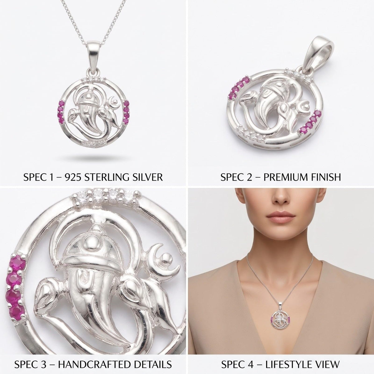 Silvme Pendant Necklace Lucky Charm Gift in 925 silver, a fine pick as an anniversary gift