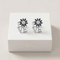 LOVE Script Daisy Stone-Set Stud Earrings, additional product view 3