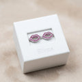 Lip Kiss Stone-Set PavÃ© Stud Earrings, additional product view 3