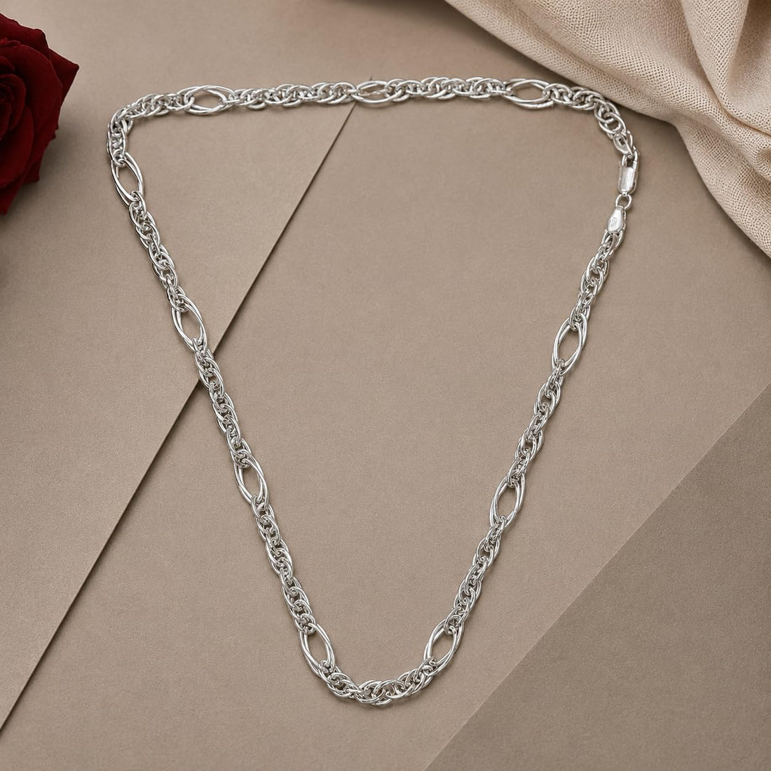 Silvme 925 sterling silver chain for men, approx. 17.93 g, sterling silver throughout