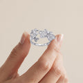 Silvme Butterfly Garden Open 925 sterling silver ring for women set with cubic zirconia — macro close-up