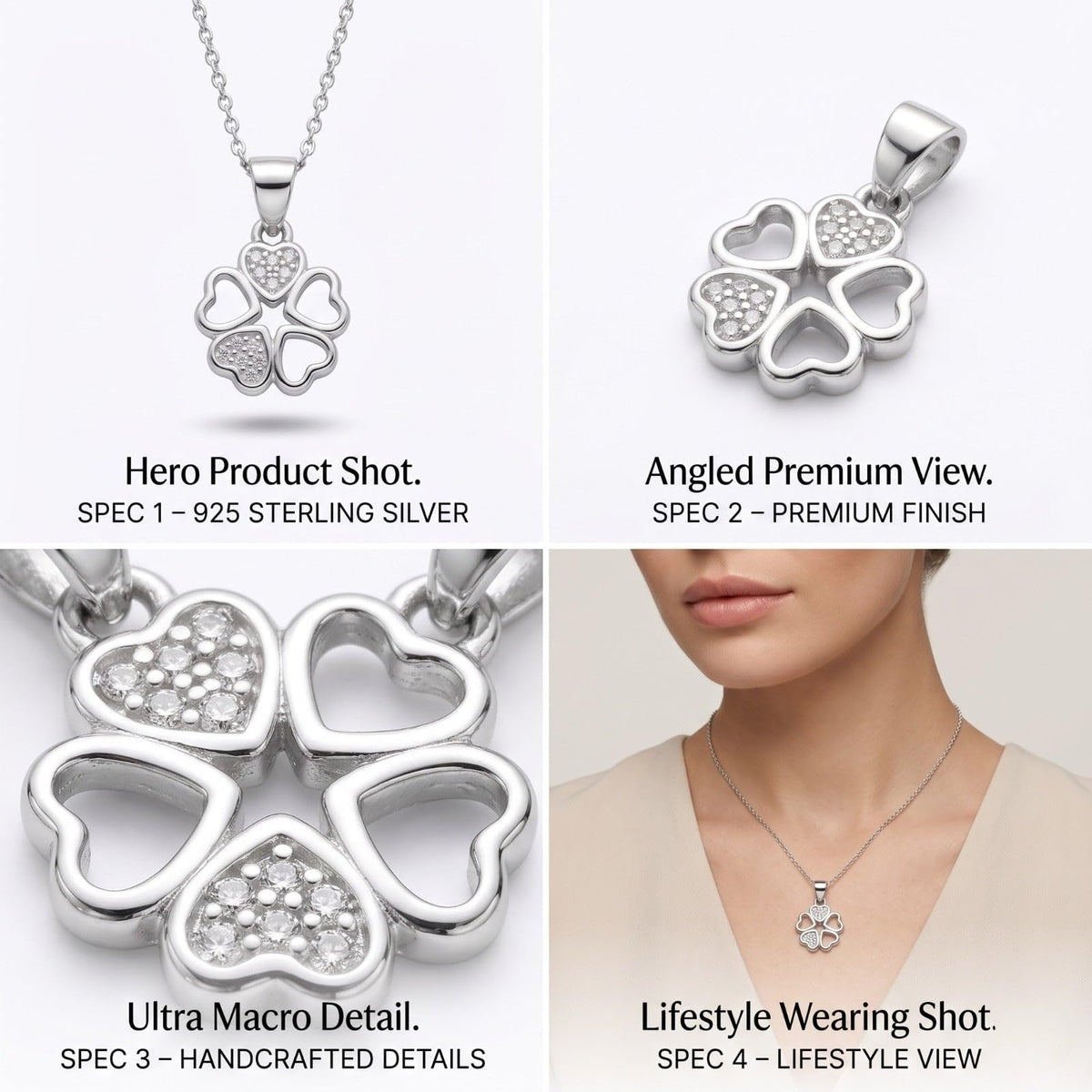 Elegant 925 silver jewellery â€“ the Silvme Pendant Necklace Love Gift, timeless design for women