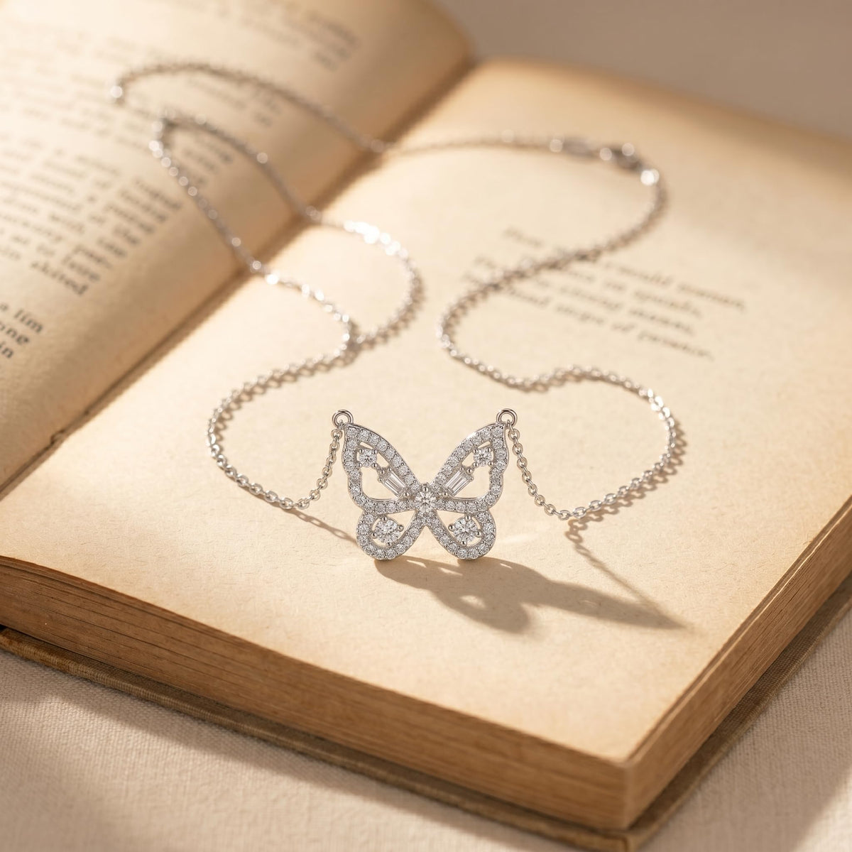 925 silver Wing Butterfly Pendant Necklace by Silvme, made for everyday styling, premium silver jewellery