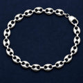 The mariner link bracelet for men shown against a plain studio background
