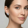 Double-Heart Stud Earrings, additional product view 5