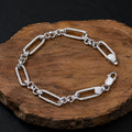 Lobster clasp and end links on the Silvme paperclip and round link bracelet
