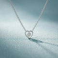 Silvme Double Heart Pendant Necklace in 925 silver, styled for festive occasions, minimal modern styling