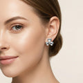 Bow Stone-Set Stud Earrings, additional product view 4