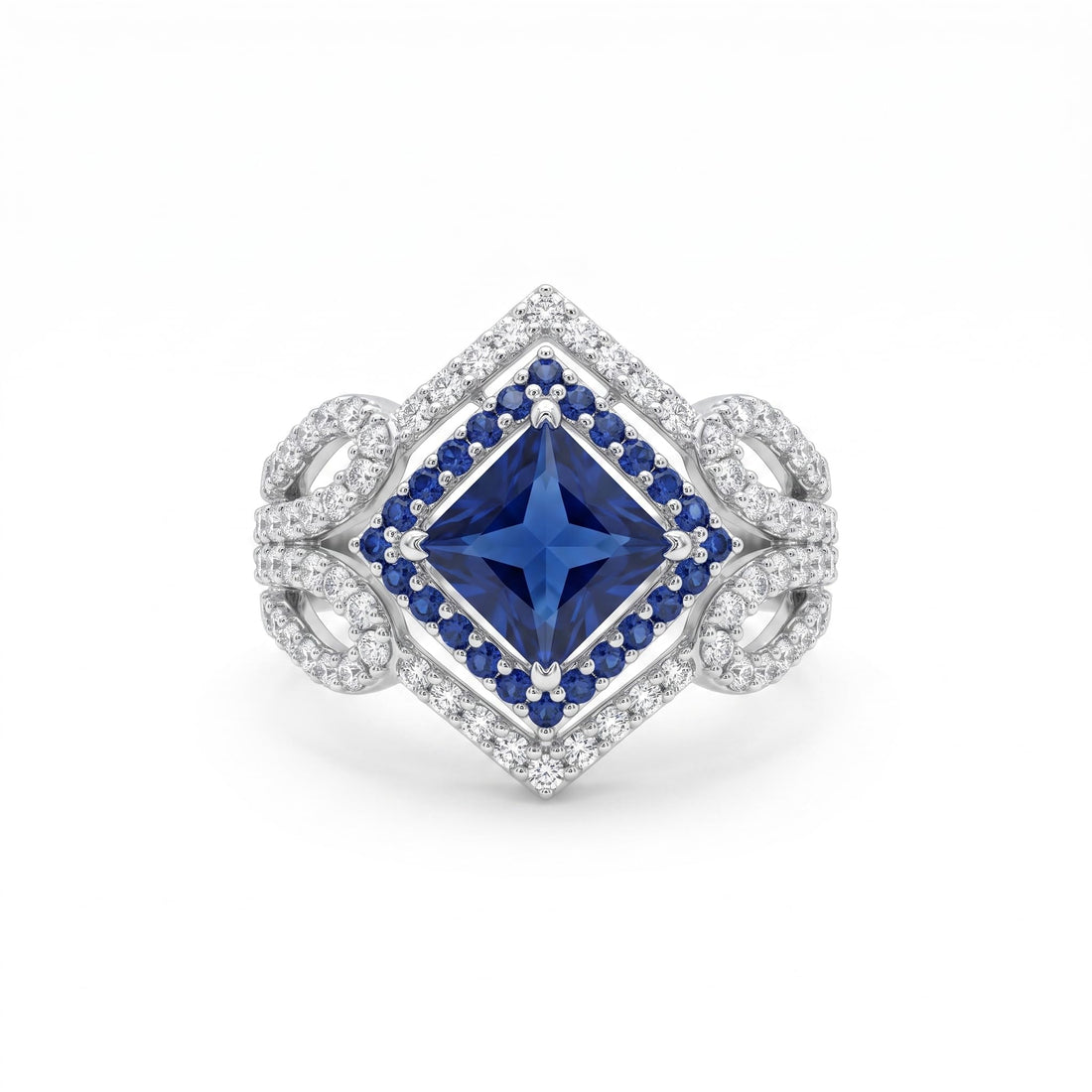 Silvme Adjustable 925 sterling silver ring for women — front view on white background
