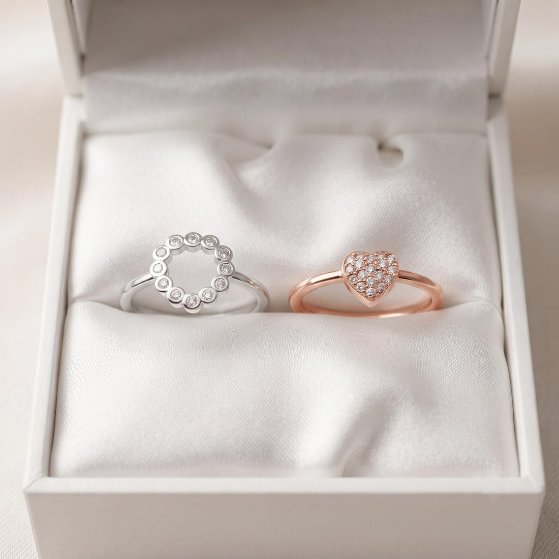 Silvme Diamond Halo with cubic zirconia 925 sterling silver halo ring for women, silver-tone, silver ring online india, 925 silver jewellery online, front view