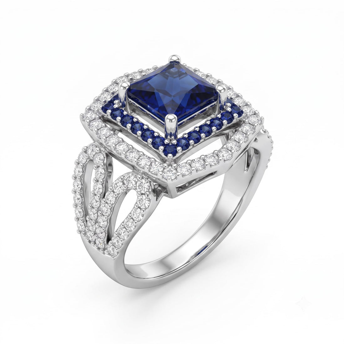 Silvme Adjustable 925 sterling silver ring for women — front view on white background