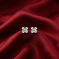 Four-Petal Clover Stud Earrings, additional product view 4