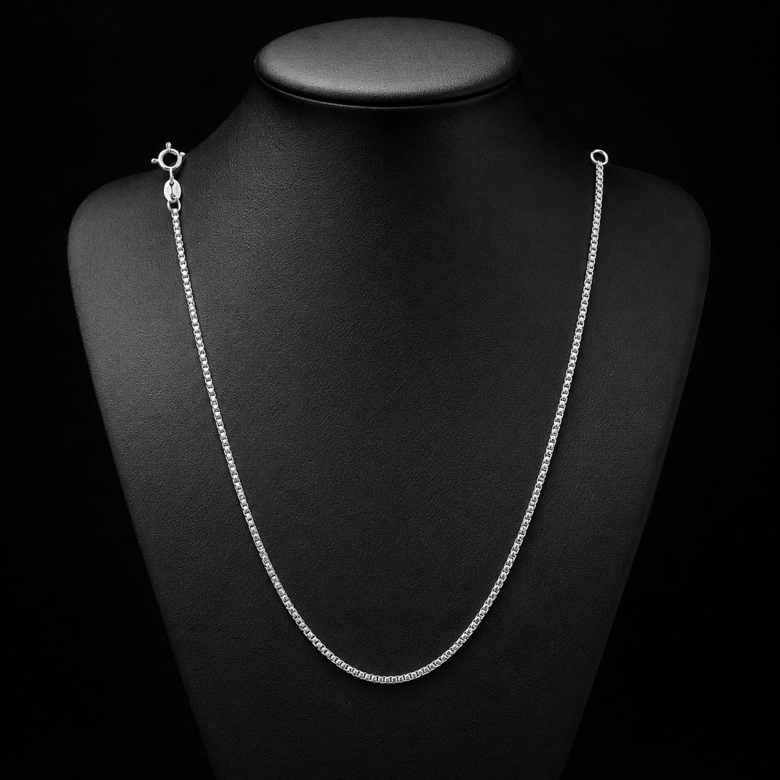 Silvme rhodium-plated chain in solid 925 sterling silver, approx. 4.54 g, sterling clasp and findings