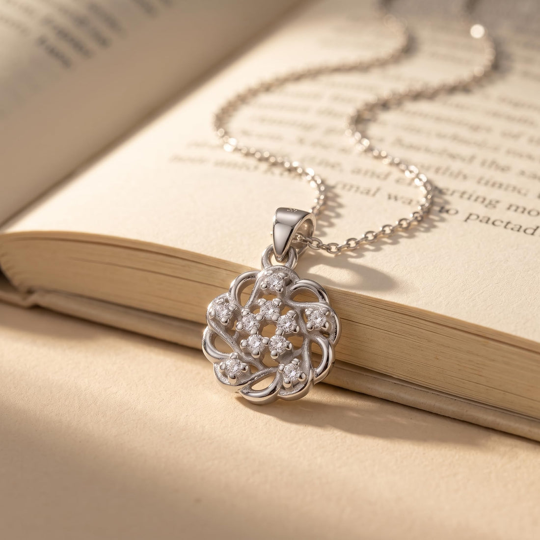 925 sterling silver Artistic Pendant Necklace Creative Gift by Silvme, an elegant accessory for her