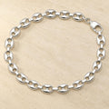 Link pattern and surface detail across the mariner link bracelet by Silvme