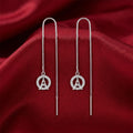 Eiffel Tower Halo Threader Earrings, additional product view 3