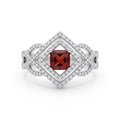 Silvme Infinity Loop 925 sterling silver ring for women — top view