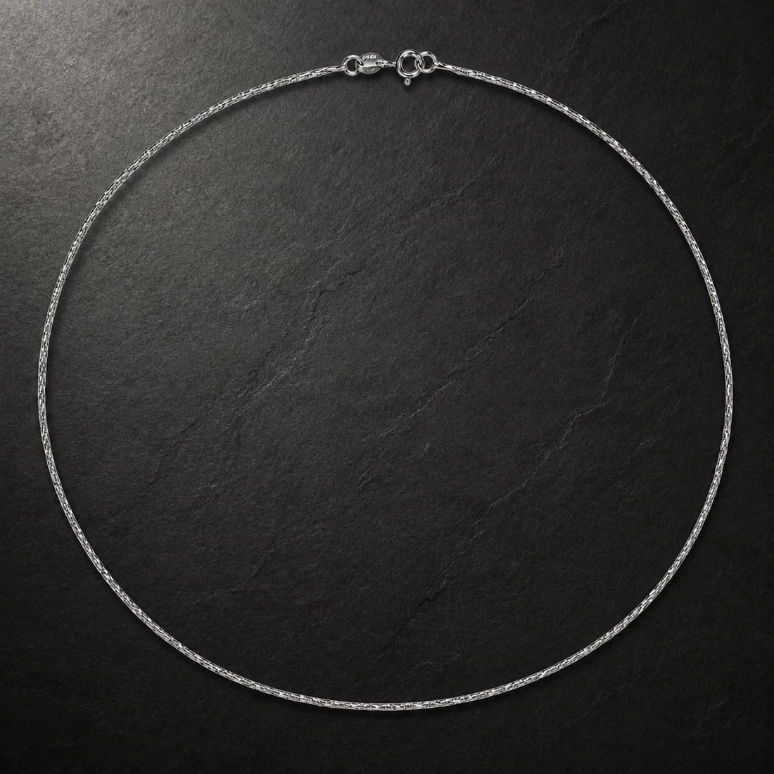 Silvme 925 sterling silver rhodium-plated chain for women and men, approx. 5.05 g