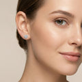 Nested Double-Heart Stone-Set Stud Earrings, additional product view 4