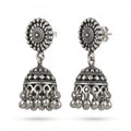 Mandala Disc Jhumka Earrings, alternate angle