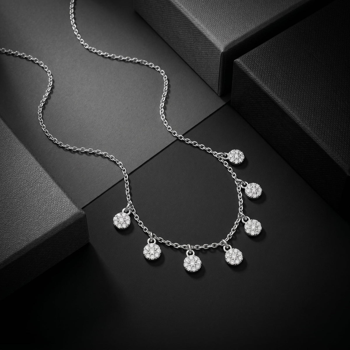 AAA Pear-Drop Stone Pendant with 18 Inch Chain â€“ the Silvme Teardrop CZ Pendant Necklace in 925 silver