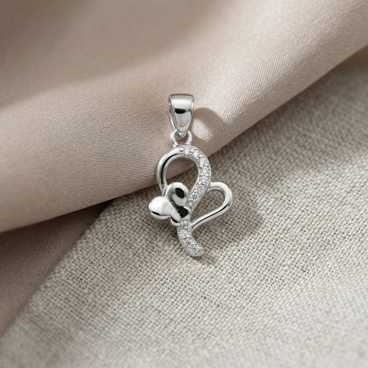 Silvme OM Pendant in 925 sterling silver, styled for party wear, timeless everyday elegance