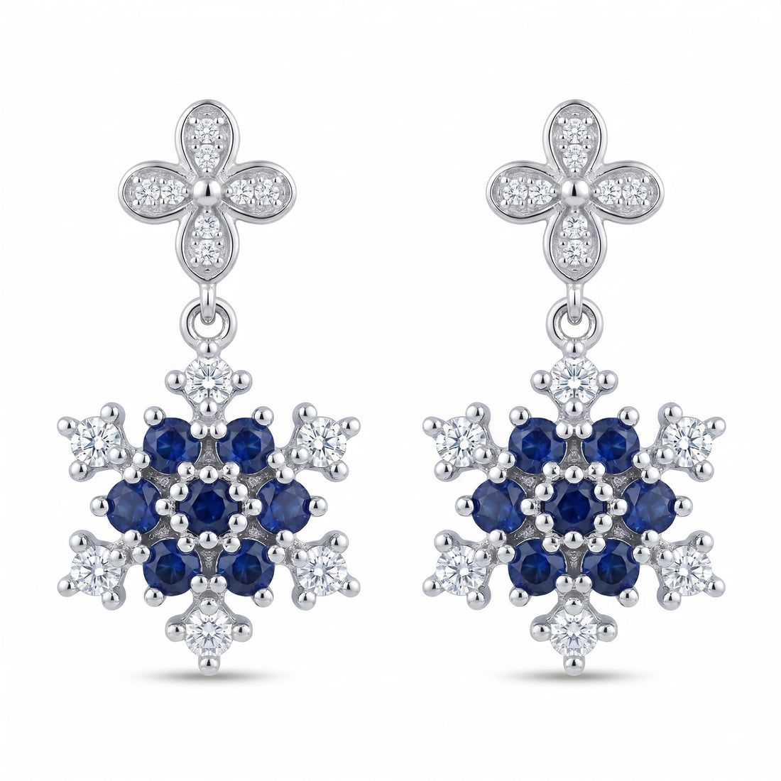 Star & Crescent Moon PavÃ© Stone-Set Stud Earrings, front product view