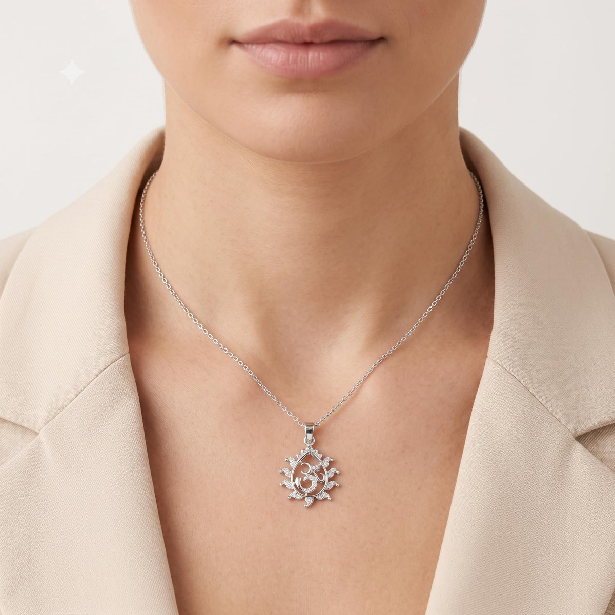 Gift-ready Silvme Festive Pendant Necklace Diwali Gift, a 925 sterling silver for her, premium silver jewellery