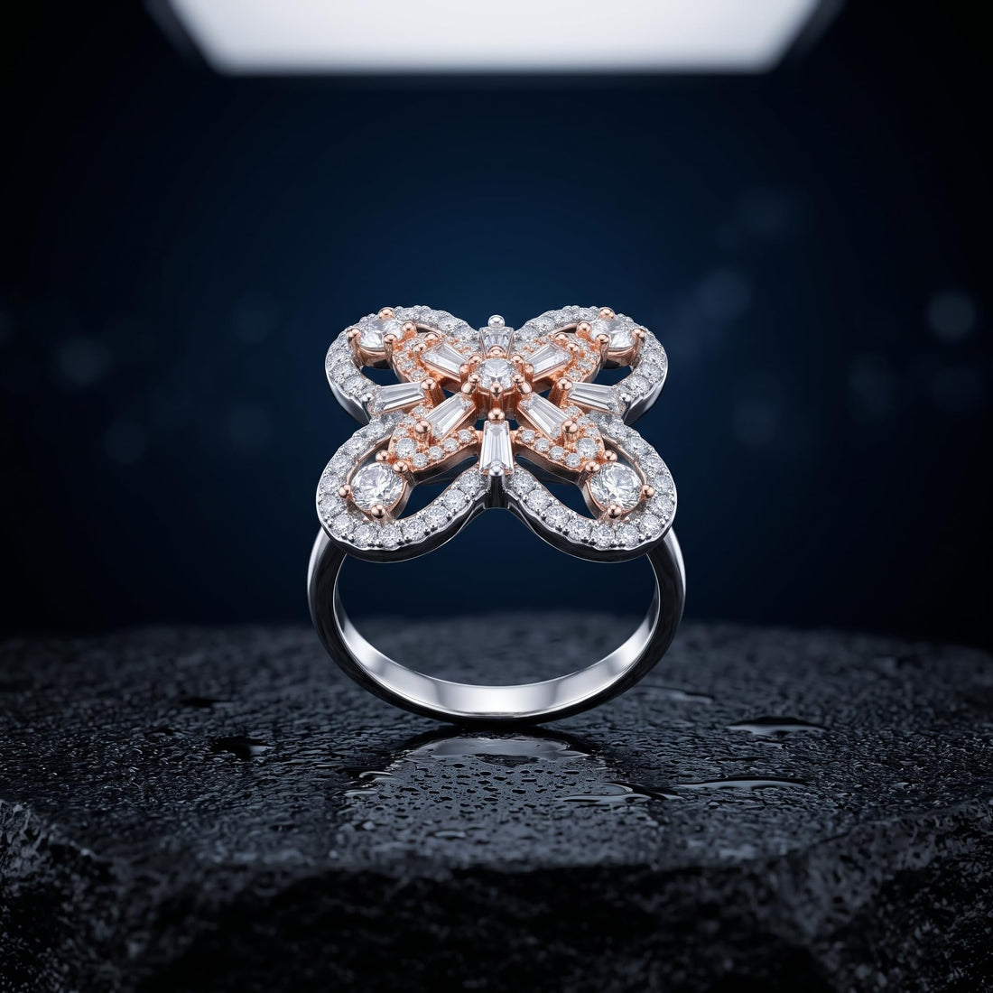 Silvme Infinity Symbol 925 sterling silver ring for women — front view on white background