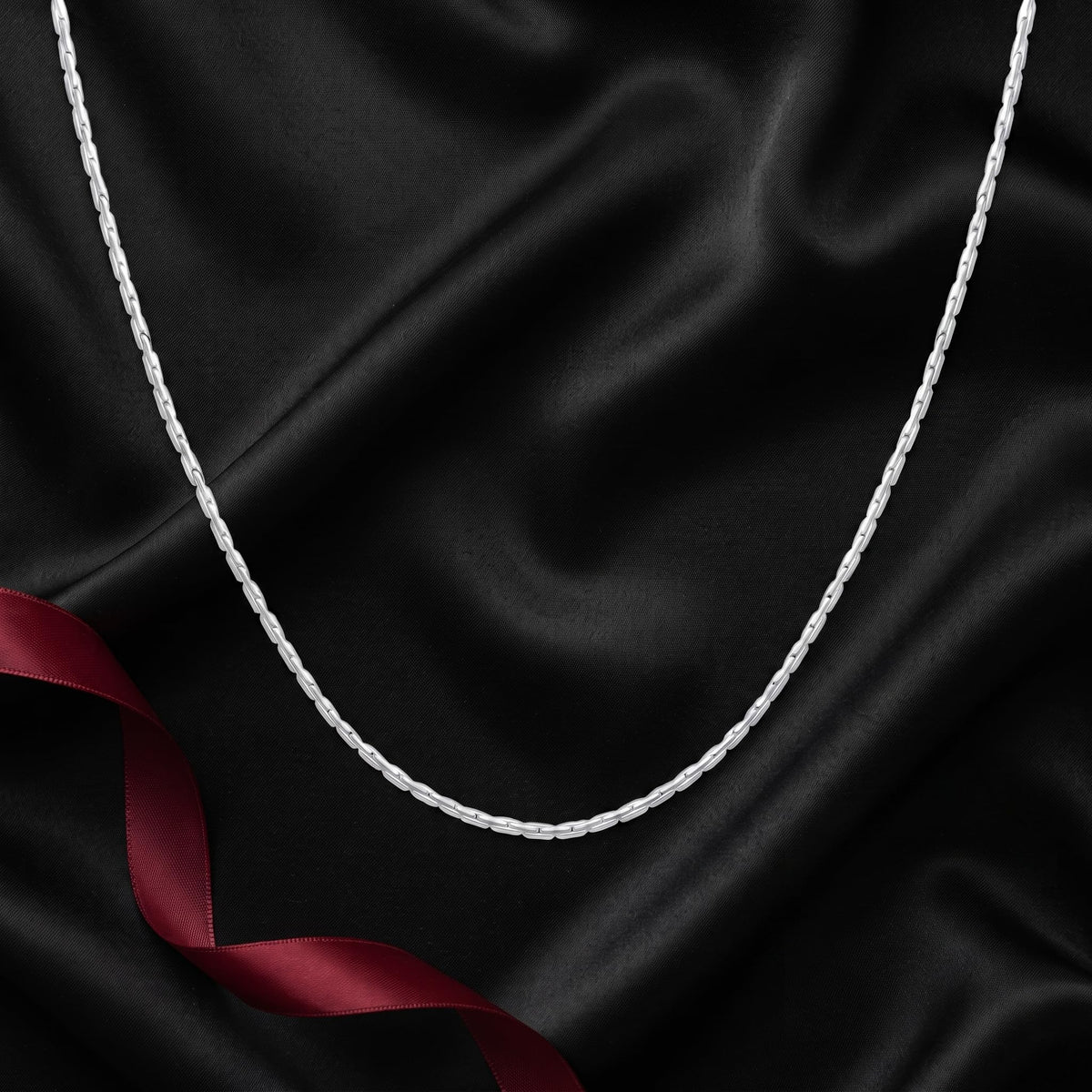 Silvme sterling silver box link chain, 6.06 g, solid silver, not plated, sterling silver throughout