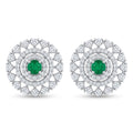 Heart Flower Drop Earrings, front product view