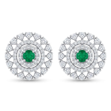 Heart Flower Drop Earrings, front product view