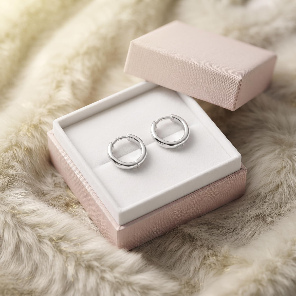 Silvme Plain Round Hoop Earrings design detail - 925 sterling silver bali hoop earrings with polished silver finish