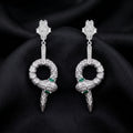 Serpent Snake Statement Stone-Set Drop Earrings, additional product view 7