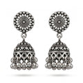 Mandala Disc Jhumka Earrings, front product view