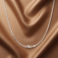 Silvme 925 sterling silver box link chain for women and men, approx. 6.11 g, sterling silver throughout
