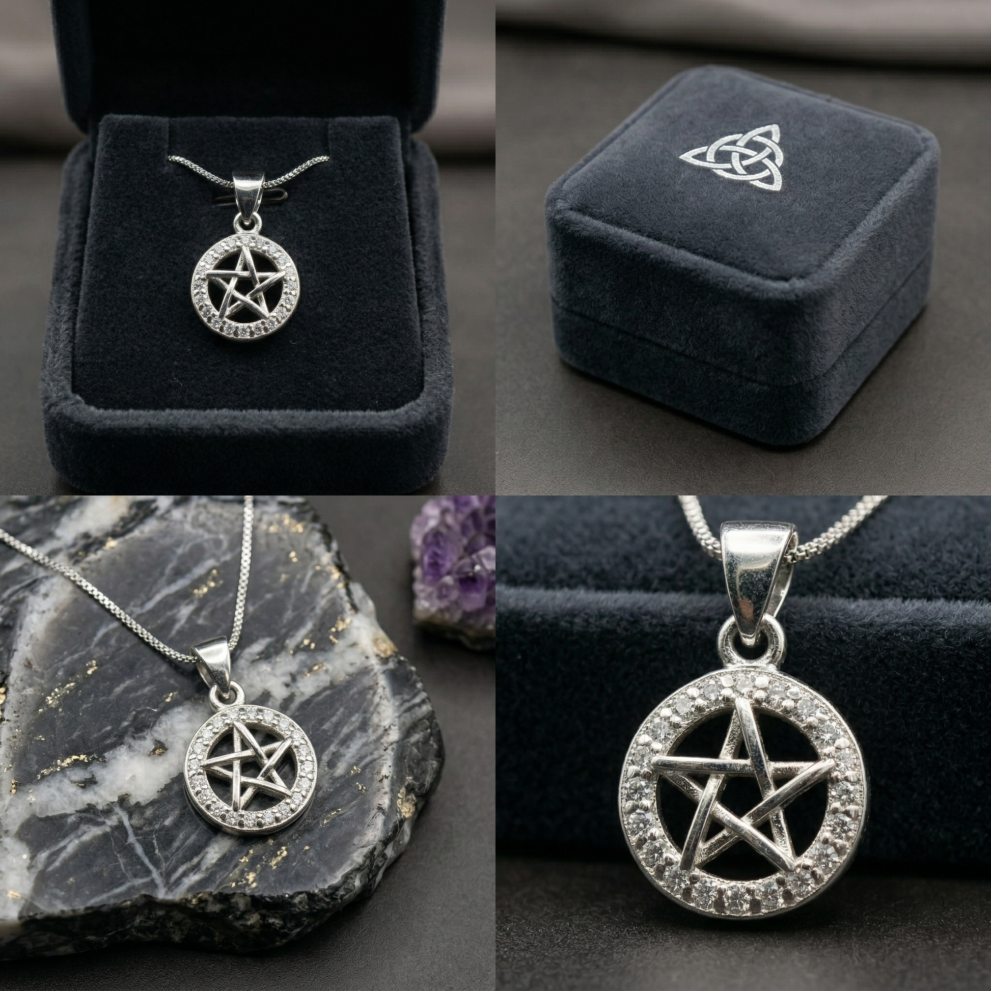 925 silver Mystic Star Pendant by Silvme, well suited as a Valentine gift for women, refined silver accessory