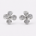 Four-Petal Clover Stud Earrings, front product view