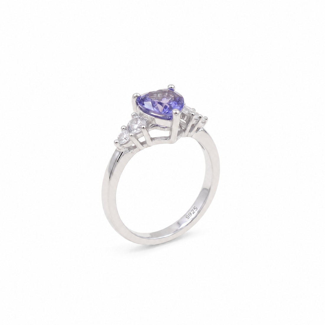 Silvme purple oval stone halo 925 sterling silver ring for women with purple oval centre stone inside a sparkling halo